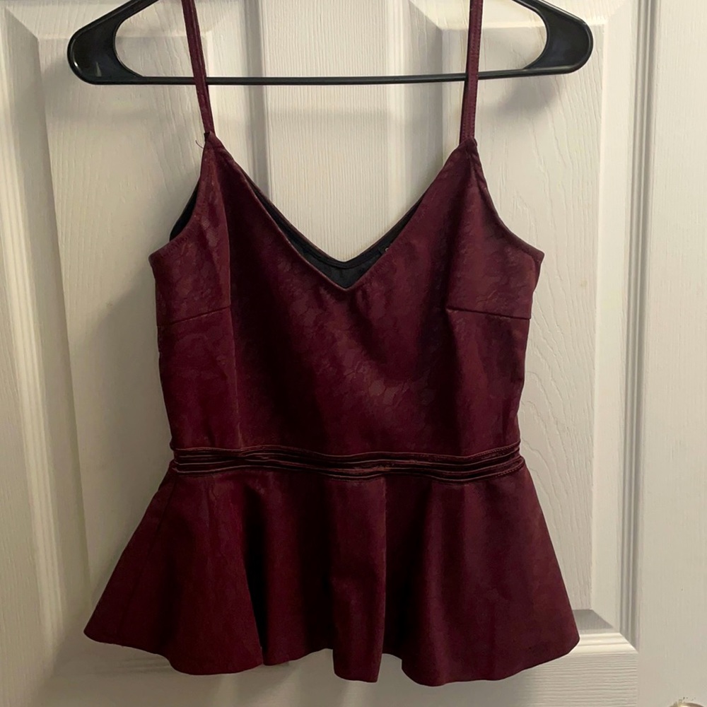 Maroon Patterned Tank